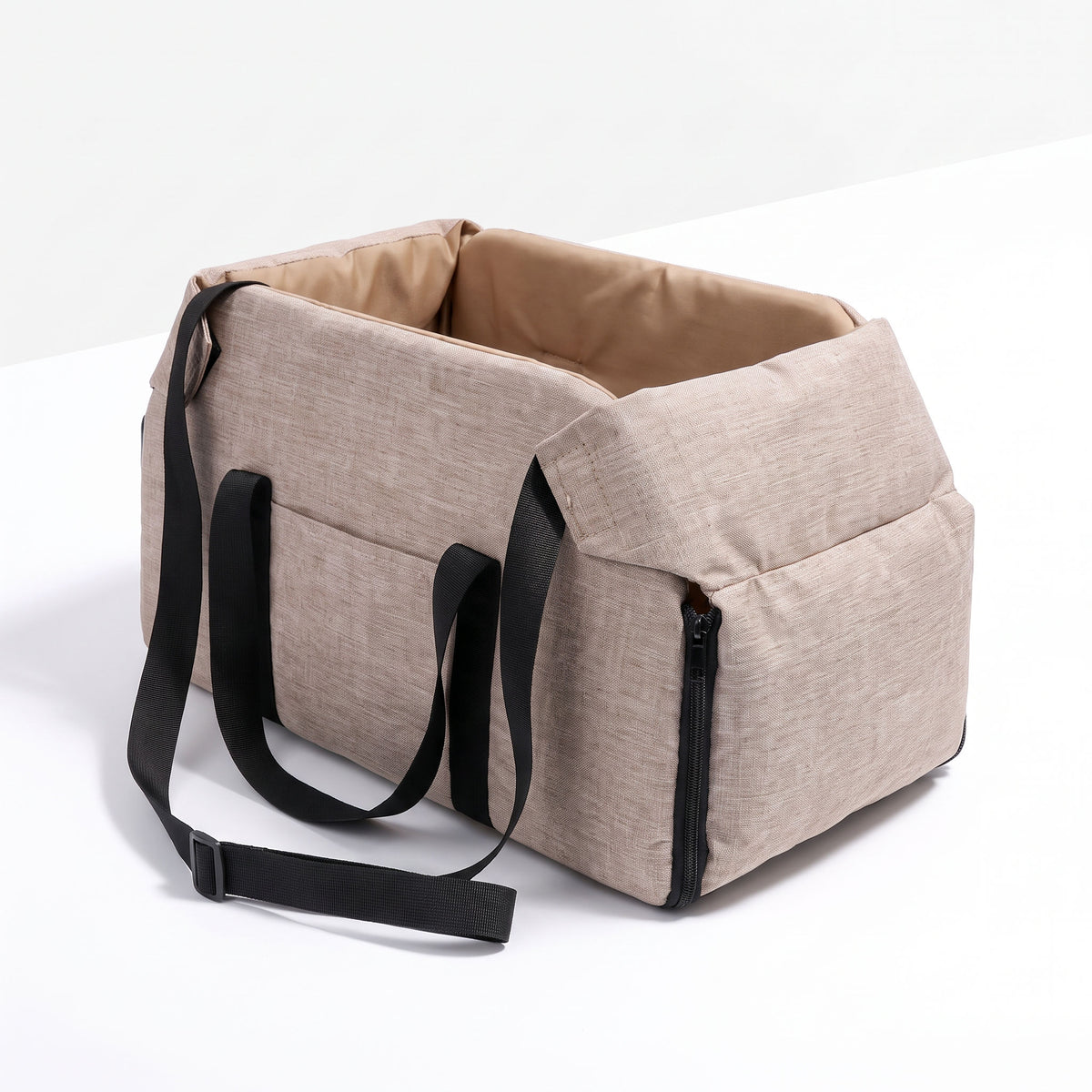 Console Dog Car Seat portable carrier, product hero on white background