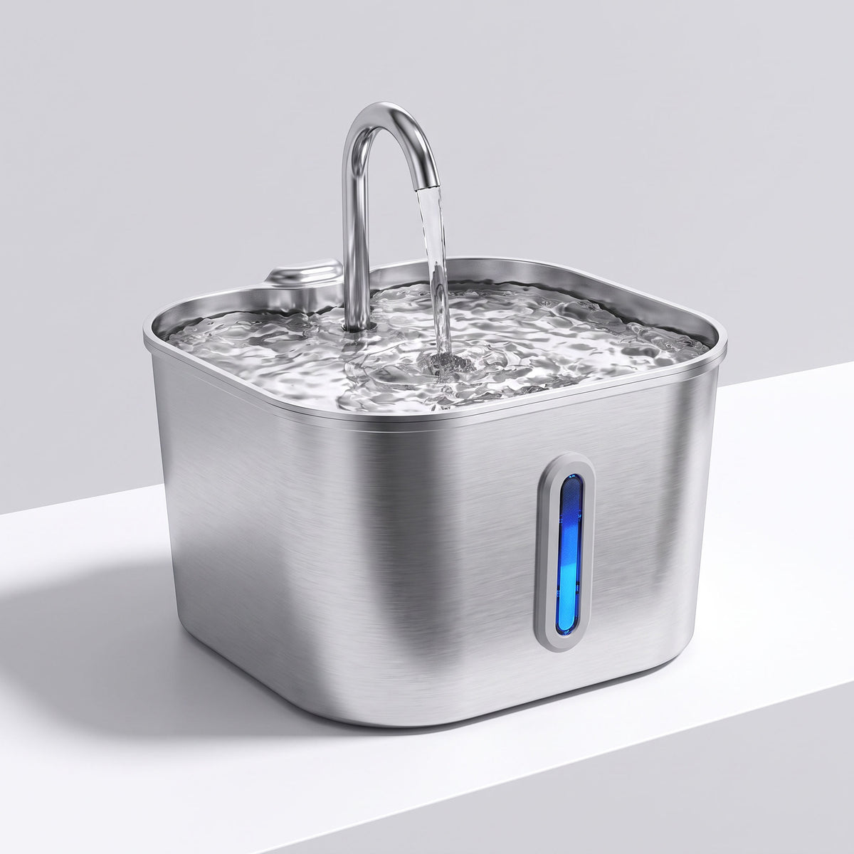 Stainless steel pet water fountain, product hero