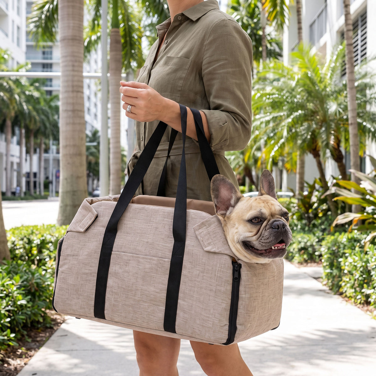 Console Dog Car Seat in use, lifestyle