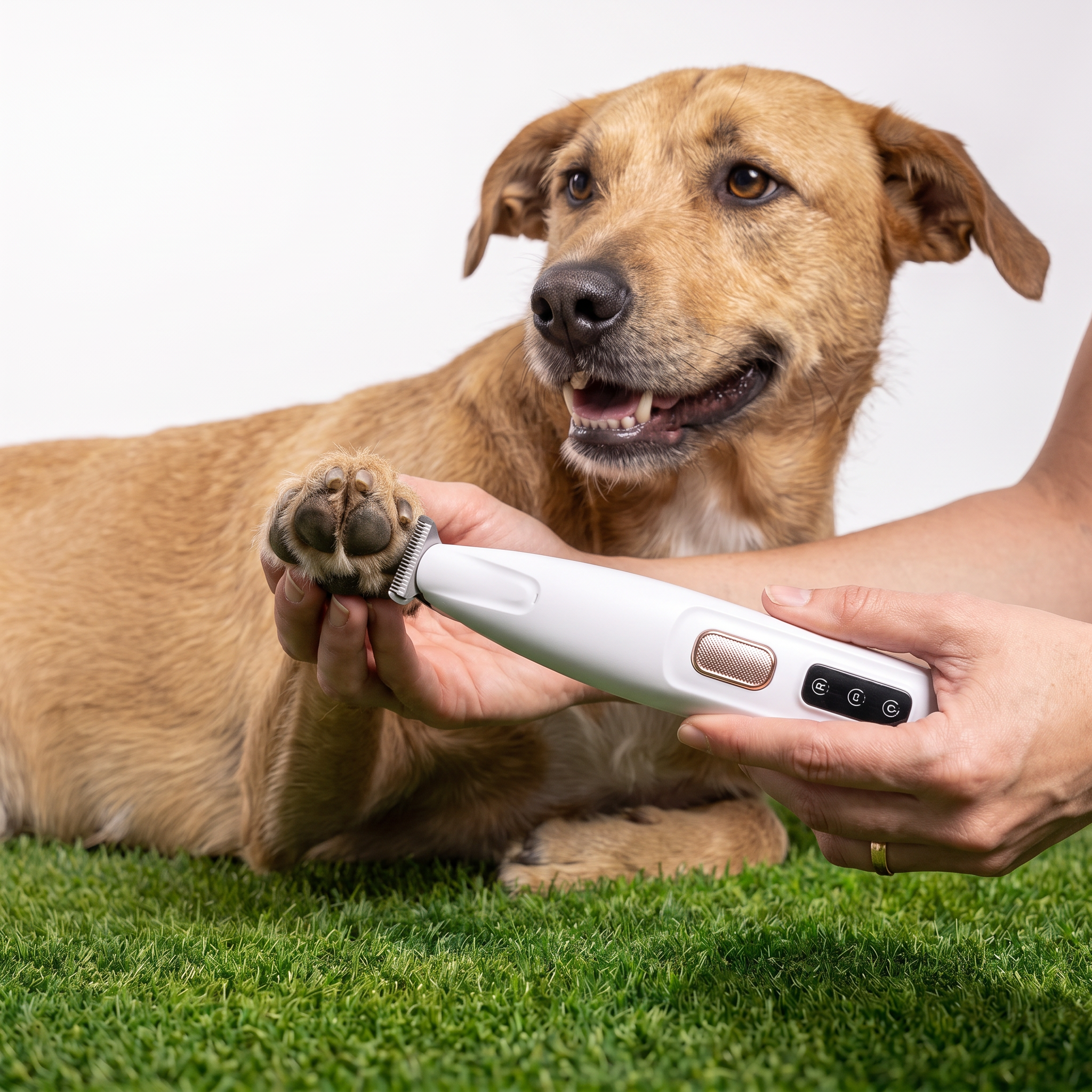 Pet Paw Hair Trimmer | Quiet Under 50dB | LED Light | Rounded Blade | Dogs & Cats