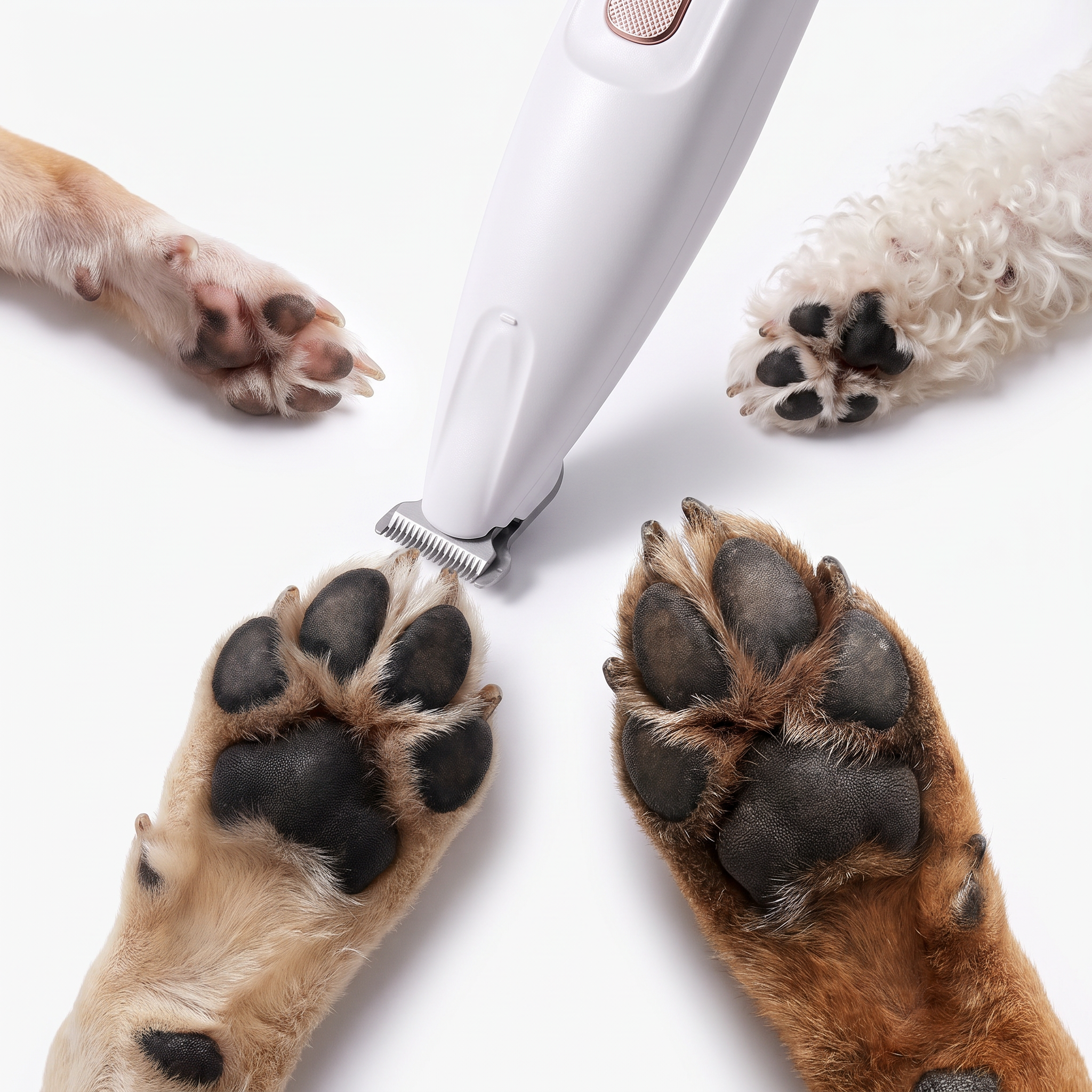 Pet Paw Hair Trimmer | Quiet Under 50dB | LED Light | Rounded Blade | Dogs & Cats