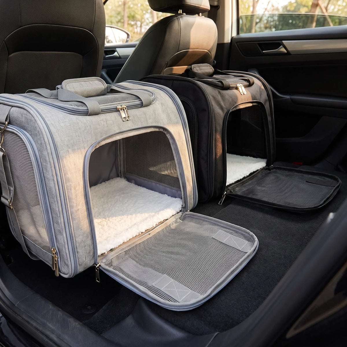Soft Sided Pet Carrier | Collapsible | Mesh Ventilation | Cats & Dogs up to 15lb